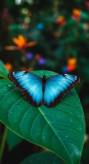 Sapphire Wings: A Moment of Stillness