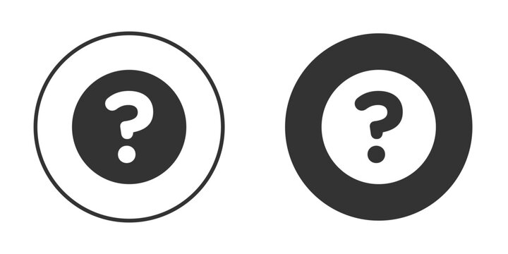 Interrogation icon or Logo. Flat Style vector EPS.