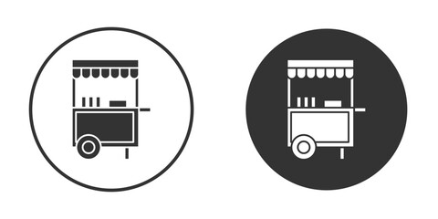 Food cart icon or Logo. Flat Style vector EPS.