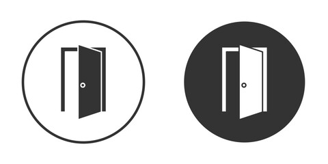 Entrance door icon or Logo. Flat Style vector EPS.