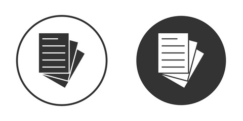 Document papers icon or Logo. Flat Style vector EPS.