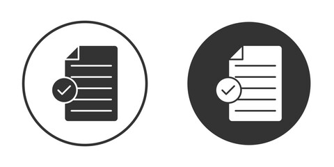 Document accepted icon or Logo. Flat Style vector EPS.