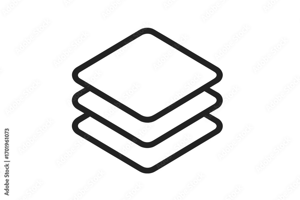 Poster layer line icon. vector symbol for ui and ux graphic design. stack of files, levels or data concept.