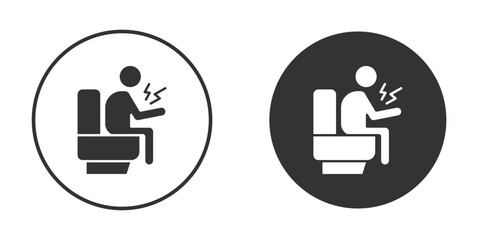 Fototapeta premium Diarrhea icon or Logo. Flat Style vector EPS.