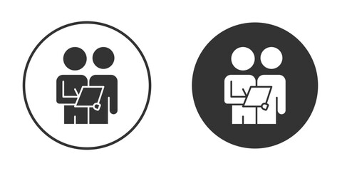 Consulting icon or Logo. Flat Style vector EPS.