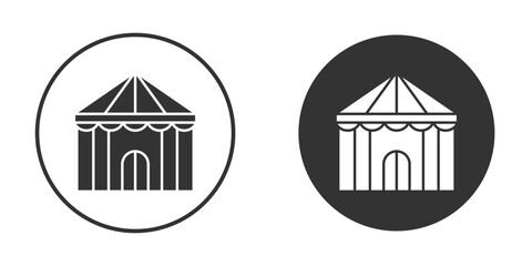 Circus tent icon or Logo. Flat Style vector EPS.