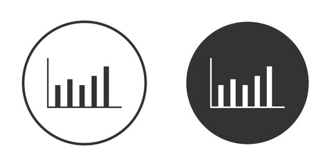 Chart histogram icon or Logo. Flat Style vector EPS.