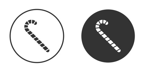 Candy Cane icon or Logo. Flat Style vector EPS.