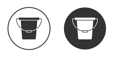 Bucket icon or Logo. Flat Style vector EPS.