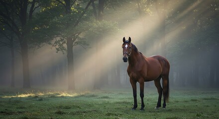 Golden Hour Majesty: A Forest Portrait