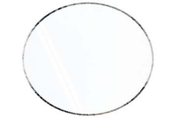 3D Realistic Render Transparent Mirror Glass In Smooth Circle Shape