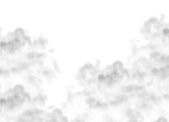 Transparent smoke fog clouds effect overlay 