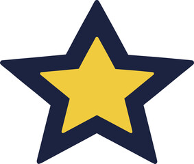 Star doodle icon PNG with transparent background, hand-drawn star illustration for decoration, logo, scrapbook, poster, web, digital artwork, and creative design projects