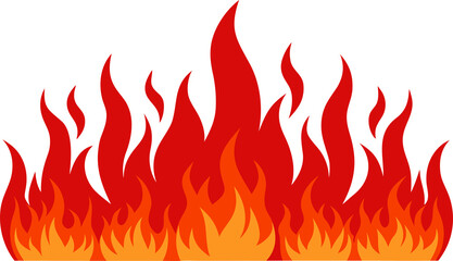 Fire flame PNG with transparent background, burning hot flame illustration for heat, energy, danger, campfire, explosion, bonfire, poster, digital artwork, and creative design projects