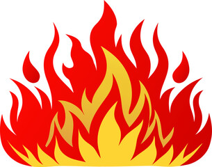Fire flame PNG with transparent background, burning hot flame illustration for heat, energy, danger, campfire, explosion, bonfire, poster, digital artwork, and creative design projects