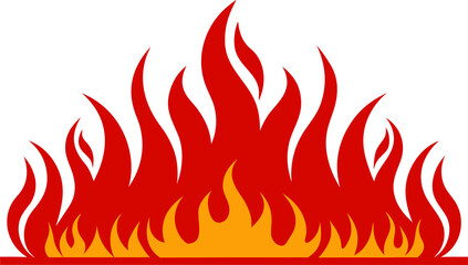 Fire flame PNG with transparent background, burning hot flame illustration for heat, energy, danger, campfire, explosion, bonfire, poster, digital artwork, and creative design projects