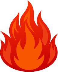 Fire flame PNG with transparent background, burning hot flame illustration for heat, energy, danger, campfire, explosion, bonfire, poster, digital artwork, and creative design projects