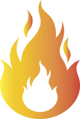 Fire flame PNG with transparent background, burning hot flame illustration for heat, energy, danger, campfire, explosion, bonfire, poster, digital artwork, and creative design projects