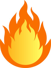Fire flame PNG with transparent background, burning hot flame illustration for heat, energy, danger, campfire, explosion, bonfire, poster, digital artwork, and creative design projects