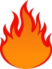 Fire flame PNG with transparent background, burning hot flame illustration for heat, energy, danger, campfire, explosion, bonfire, poster, digital artwork, and creative design projects