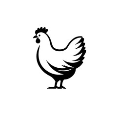 Elegant Hen Vector Illustration – Traditional Farm Bird