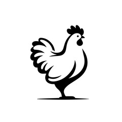 Fototapeta premium Beautiful Hen Vector Illustration – Domestic Farmyard Bird