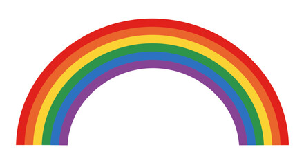 Vibrant Rainbow Arc with Seven Distinct Color Bands.