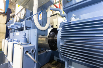 Industrial compressor refrigeration station at manufacturing factory