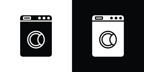 Washing machine icon design illustration. icon concept in flat