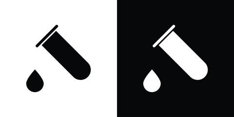 Test tube icon design illustration. icon concept in flat