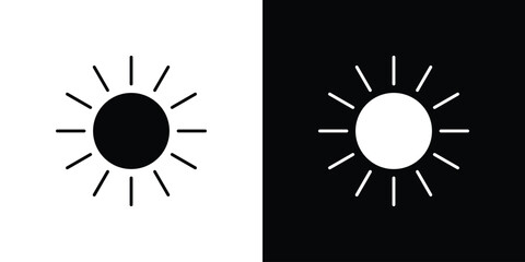 Sun icon design illustration. icon concept in flat