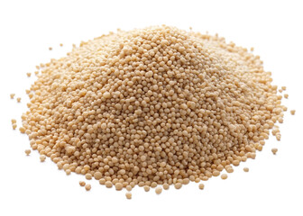 Fonio seeds (white) isolated on white background