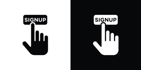 Sign up icon design illustration. icon concept in flat