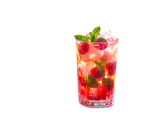 Summer Raspberry Mojito in Festive Setting