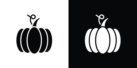 Pumpkin icon design illustration. icon concept in flat