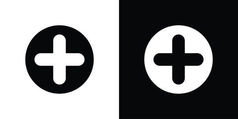 Fototapeta premium Plus icon design illustration. icon concept in flat