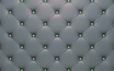 Luxury quilted leather texture, Grey padded leather background, Diamond stitched upholstery design, Elegant tufted sofa surface, Modern quilted cushion pattern, Upholstered leather wall decor, Decorat