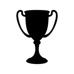 Monochromatic trophy icon symbolizing victory and accomplishment, perfect for awards and recognitions