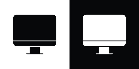 Monitor icon design illustration. icon concept in flat