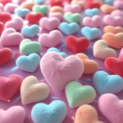 Obraz premium heart shaped candies