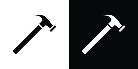 Hammer icon design illustration. icon concept in flat