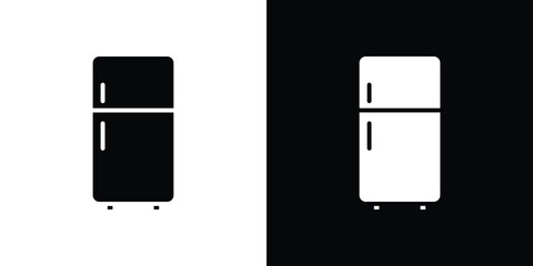 Fridge icon design illustration. icon concept in flat