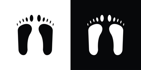 Footprint icon design illustration. icon concept in flat