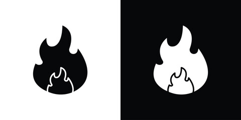 Fire icon design illustration. icon concept in flat