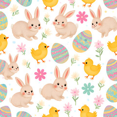 Adorable Watercolor Easter Pattern