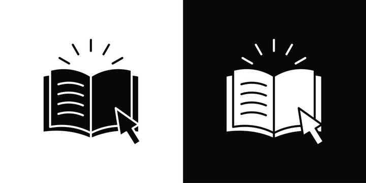 E-book icon design illustration. icon concept in flat