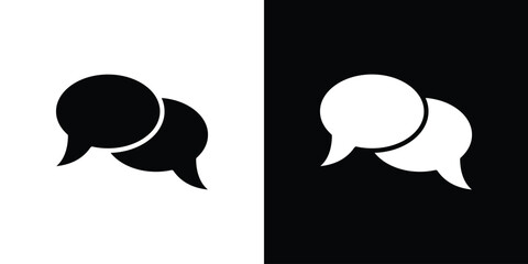 Discussion icon design illustration. icon concept in flat