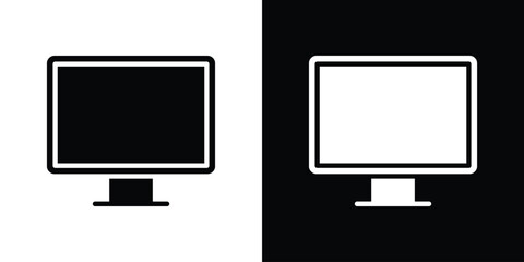 Computer icon design illustration. icon concept in flat