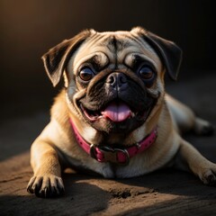 Obraz premium pug dog portrait