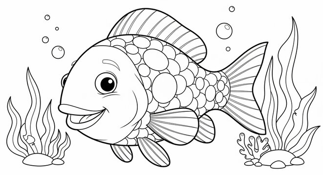 Ausmalbild Regenbogenfisch